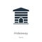 Hideaway icon vector. Trendy flat hideaway icon from sauna collection isolated on white background. Vector illustration can be