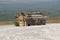 Hierapolis antique tomb on the travertine mount in Pamukkale. Denizli, Turkey.