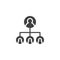 Hierarchical structure vector icon