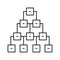 hierarchy diagram line icon vector illustration