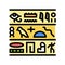 hieroglyph egypt color icon vector illustration