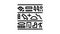 hieroglyph egypt line icon animation
