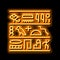 hieroglyph egypt neon glow icon illustration