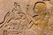 Hieroglyphic carvings on the wall