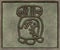 Hieroglyphic writing of the Maya tribe- 3d illustration. Metal background- antique decoration