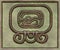 Hieroglyphic writing of the Maya tribe- 3d illustration. Metal background- antique decoration