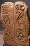 Hieroglyphic writing on panel inside Luxor Museum Egypt