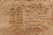 Hieroglyphics on massive columns of Karnak