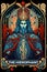 Hierophant. Magic occult vintage Tarot card. Digital printable illustration