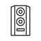 Hifi Audio Speaker Icon Black And White Illustration