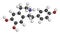 Higenamine herbal molecule. Present in some fat burner food supplements. 3D rendering. Atoms are represented as spheres with