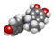 Higenamine herbal molecule. Present in some fat burner food supplements. 3D rendering. Atoms are represented as spheres with.