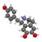 Higenamine herbal molecule. Present in some fat burner food supplements. 3D rendering. Atoms are represented as spheres with.