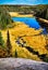 High Above a Beaver Lodge on a Pond