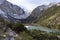 High above Parker Lake in the Eastern Sierra near sunset