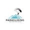 High Adventure Paragliding logo design inspiration. Paragliding logo design