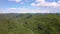 High Aerial View Modern Road Meanders among Hills