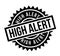 High Alert rubber stamp