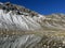 High alpine lake Lai da la Scotta (Schottensee or Schotten Lake) on the Swiss mountain road pass Fluela