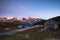 High Alpine Road at Grossglockner with Car Light Trials