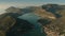 High altitude aerial view of the Lefkada Island in the Ionian Sea. Greece