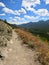 High altitude hiking trail