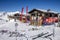 High altitude restaurant on the slopes of Val Thorens resort