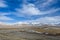 High altitude Tibetan plateau and cloudy sky at Qinghai province