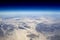 High altitude view of the desert in the south western United States