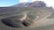 High altitude volcano landscape with gas chambers