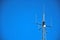 High altitude worker working on a cellphone mast