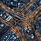 High-Angle Aerial View of Complex Railway Junction