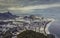 High angle city aerial view of Rio de Janeiro