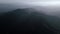 High-angle drone view of San Gabriel Mountains, aerial footage of Mount Baldy