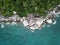 High angle image Clear sea water for diving at  Koh Nang Yuan coast in Surat Thani, Thailand