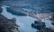 High angle photograph of a dam situated in Gujarat state of India