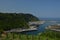 High angle shot of the famous Mirador of Garita Cudillero in Spain