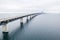 High angle shot of the famous Oresund Bridge between Denmark and Sweden, Oresundsbron