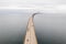 High angle shot of the famous Oresund Bridge between Denmark and Sweden, Oresundsbron