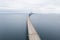 High angle shot of the famous Oresund Bridge between Denmark and Sweden, Oresundsbron