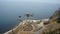 High angle shot of the harbor in Sudak, Crimea