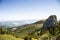 High angle shot of Kampenwand mountains in Chiemsee, Bavaria under the beautiful blue sky