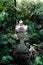 High angle shot of a stone sculpture of an oriental lamp near the Monte Palace, Madeira