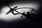 High angle shot of a vintage bicycle parked in a dark garage