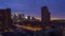 A High Angle Twilight Timelapse of Street Traffic and Minneapolis Skyline