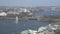 High angle view of Alster lake in Hamburg