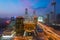 High angle view of Beijing Central Business District skyscraper