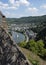 High angle view of the city of Cochem in the Mosel region of Germany