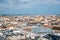 High angle view of the cityscape of Budapest