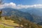 High angle view of country side landscape of Nantou